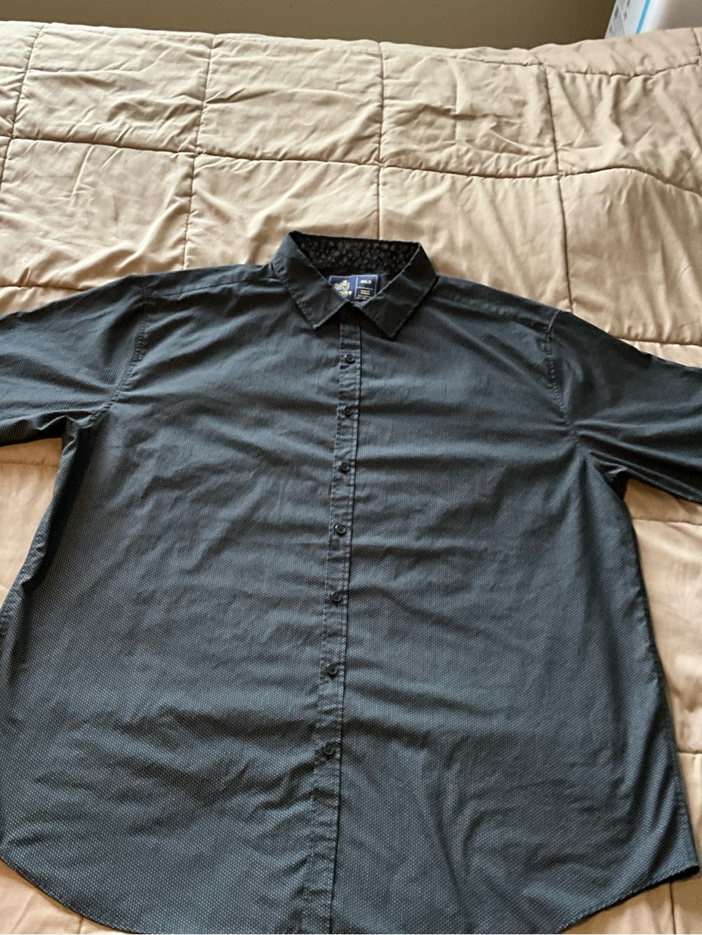 Men’s Rugby University Men's Short Sleeve Black Polka Dot Size 3XLB